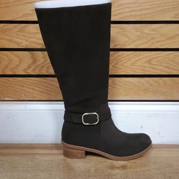 Dalinda suede leather brown waterproof - Picture 1 of 2